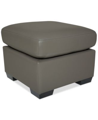 Furniture - Lothan 24" Leather Ottoman