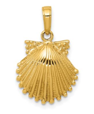 Macy's - Scallop Shell Pendant in 14k Yellow Gold