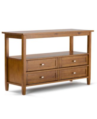 Simpli Home - Warm Shaker Console Table, Quick Ship
