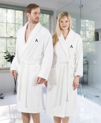 Linum Home - 100% Turkish Cotton Personalized Terry Bath Robe - White