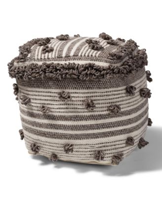Baxton Studio - Eligah Pouf Ottoman, Quick Ship