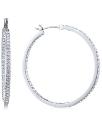 Givenchy - Pav&eacute; Medium Hoop Earrings