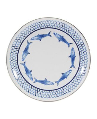 Fish Camp Enamelware Dinner Plates, Set of 4 image