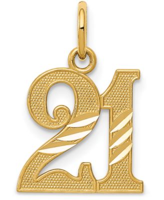 Macy's - 21 Charm Pendant in 14k Gold