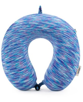 Miami CarryOn - Space Dye Memory Foam Travel Neck Pillow (Teal/White)