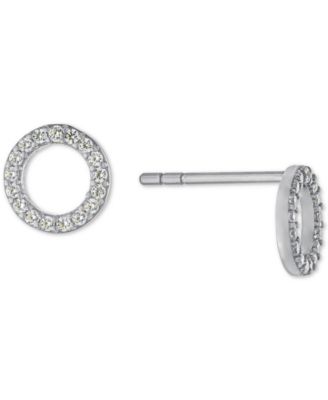 Macy's - Cubic Zirconia Open Circle Stud Earrings in Sterling Silver