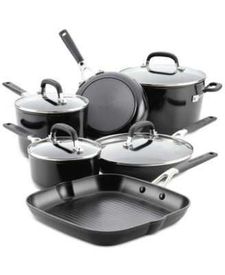 KitchenAid - 10-Pc. Hard-Anodized Nonstick Cookware Set