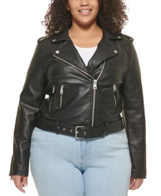 Levi's - Faux-Leather Belted Moto Jacket