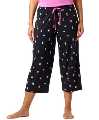 Women's Sleepwell Printed Knit Capri Pajama Pant Made with Temperature Regulating Technology image