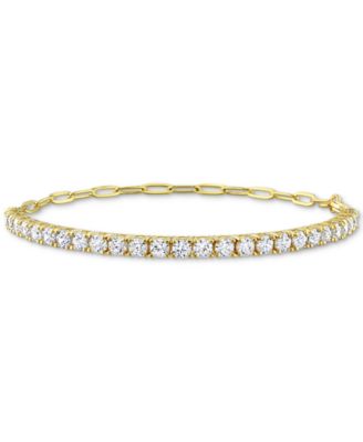 Macy's - Cubic Zirconia Curved Bar Bracelet