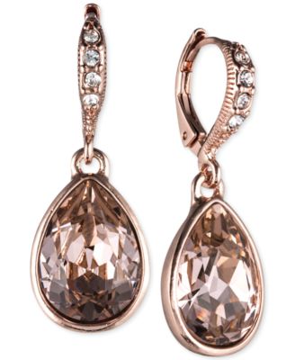 Givenchy - Rose Gold-Tone Crystal Drop Earrings