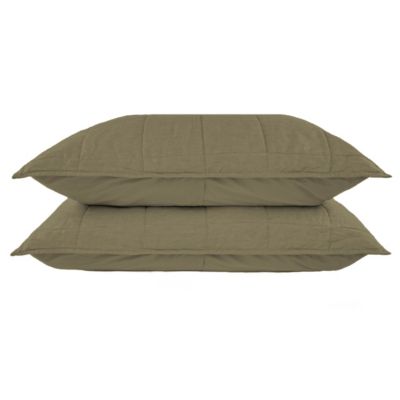 French Linen Quilted Sham Set image