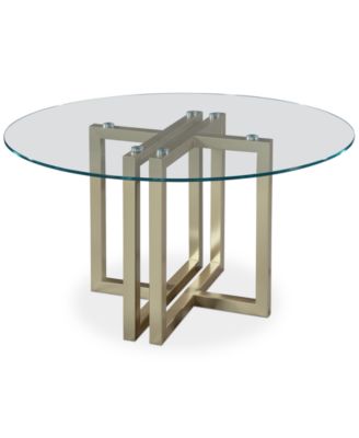 Furniture - Emila 54" Round Glass Mix and Match Dining Table