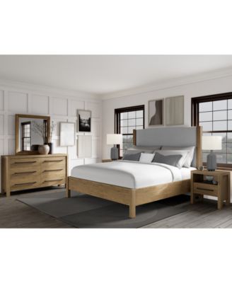 Davie Queen 3-Pc. Set (Upholstered Bed, Dresser & 1-Drawer Nightstand) image