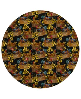 Kendall Kitchen Washable KE2 8' x 8' Round Area Rug image