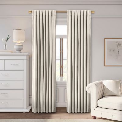 Premium Velvet Rod Pocket With Back Tabs Panel Curtain 50"W x 96"L image