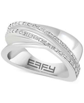 EFFY Collection - Diamond Crossover Statement Ring (1/5  ct. t.w.) in Sterling Silver