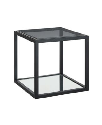 Ellis 22" Glass and Metal End Table image