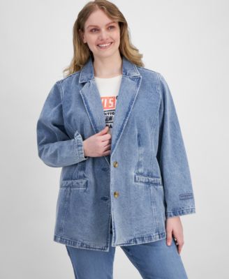 Levi's - Plus Size Denim Long-Sleeve Blazer Jacket
