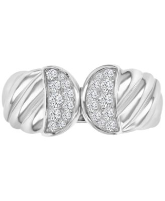 Macy's - Cubic Zirconia Pav&eacute; Openwork Twist Style Statement Ring