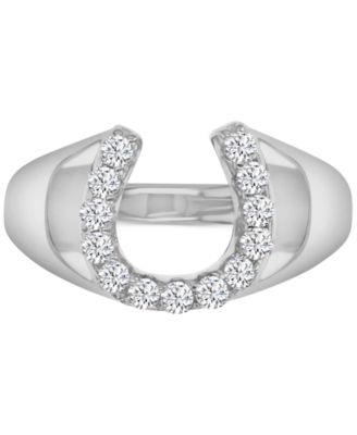 Macy's - Cubic Zirconia Polished Lucky Horseshoe Statement Ring