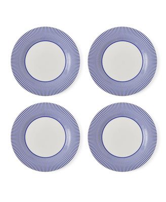 Blue Italian Steccato Dinner Plates, Set of 4 image