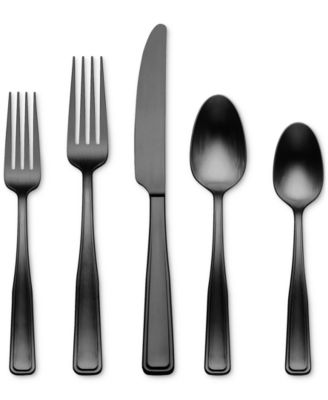 Macy's - Reid Black 20-Pc. Flatware Set, Service for 4