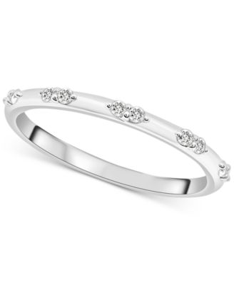 Wrapped - Diamond Mini Cluster Stack Band (1/6 ct. t.w.) in 10k White Gold