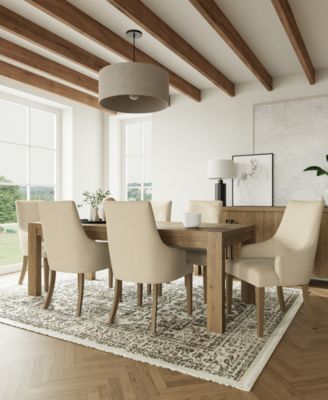 Furniture - 7pc Dining Set (Davie Rectangular Table + 6 Nelin Dining Chairs)