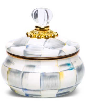 MacKenzie-Childs - Sterling Check Enameled Steel Squashed Pot