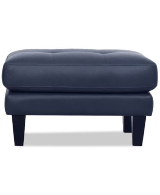 CLOSEOUT! Pezley Leather Ottoman, Created for Macy's image