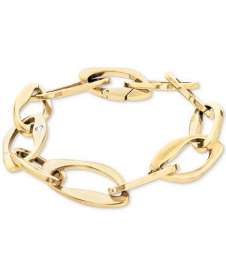 Calvin Klein - Pav&eacute; Sculpted Link Chain Bracelet