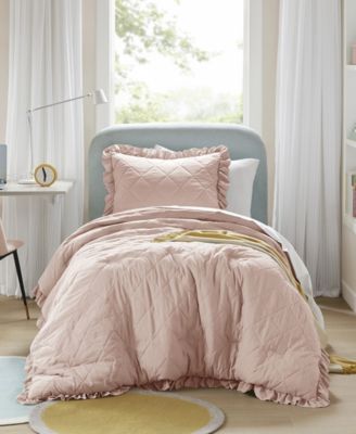 510 Design - Phoebe Diamond Quilted Ruffle Edge Comforter Sets