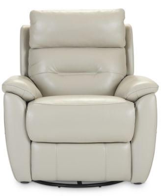 Furniture - Ossorio Leather Power Swivel Glide Recliner