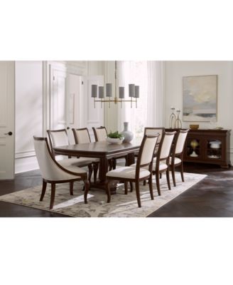 Macy's - Nelman 9-Pc. Rectangular Dining Set (Table, 6 Side Chairs & 2 Host Chairs), Created for