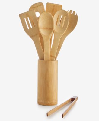 7-Piece Bamboo Utensil Set & Holder, Exclusively at Macy's image