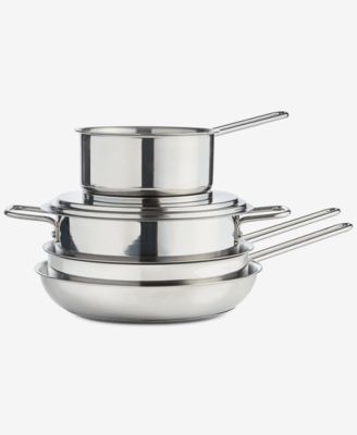 5-Pc. Stackable Stainless Steel Cookware Set, Exclusively at Macy's image