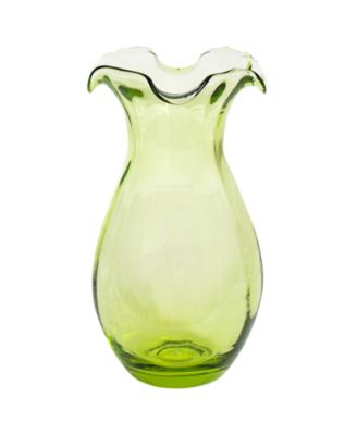 Hibiscus Glass Vertical Fluted Vase, Small image