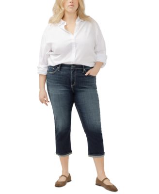 Silver Jeans Co. - Plus Size Avery Cuffed Denim Jeans