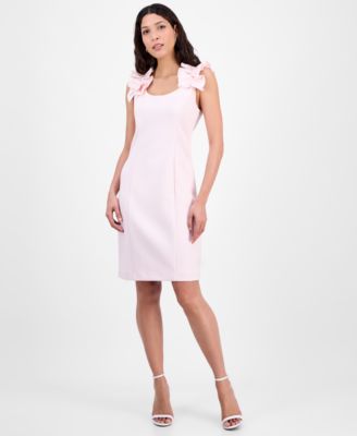 Donna Ricco - Women's Ruffled-Strap Sheath Dress