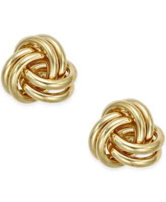 Macy's - Love Knot Stud Earrings in 10k Gold