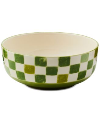 MacKenzie-Childs - Green Check Serving Bowl