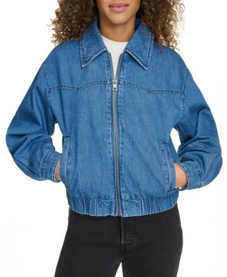 Levi's - Women's Western Zip-Front Denim Bomber Jacket
