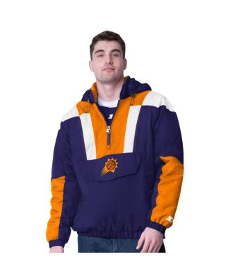 Starter - Men's Purple/Orange Phoenix Suns Charger Half-Zip Pullover Jacket