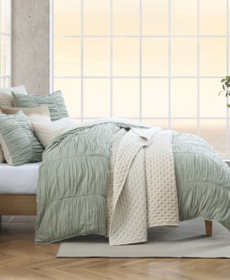 Pure Ruched Gauze 3-Pc. Comforter Set, Full/Queen image