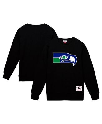 Mitchell & Ness - Men's Black Seattle Seahawks Basic Fleece Pullover Sweatshirt