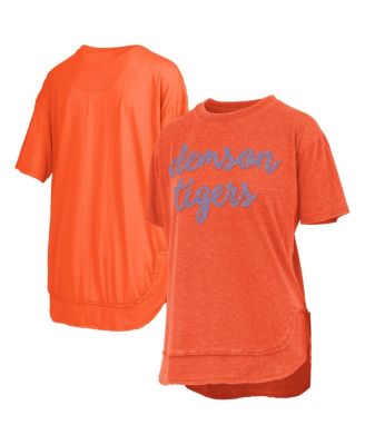 Pressbox - Women's&nbsp;Orange Clemson Tigers Poncho T-Shirt
