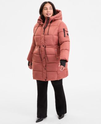 Steve Madden - Plus Size Hooded Anorak Puffer Coat