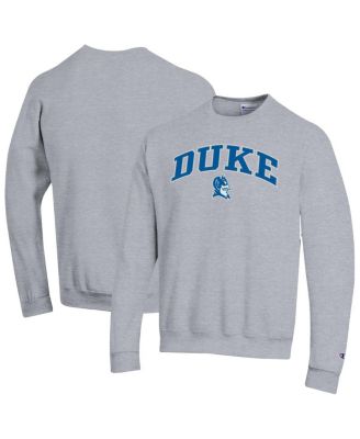 Champion - Men's Heather Gray Duke Blue Devils Arch Over Logo Pullover Sweatshirt