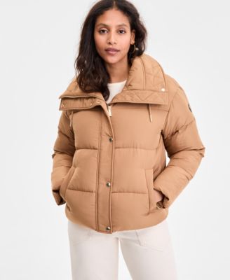 Michael Kors - Women's Drawstring-Collar Puffer Coat